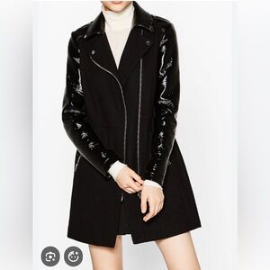 Zara black coat xs